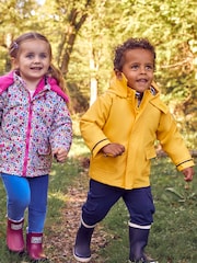 JoJo Maman Bébé Pink Meadow 4-in-1 Waterproof Polarfleece Jacket - Image 7 of 9