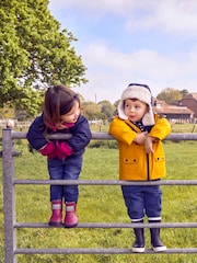 JoJo Maman Bébé Pink Meadow 4-in-1 Waterproof Polarfleece Jacket - Image 9 of 9
