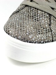 Lunar Silver Judd Faux Leather Trainers - Image 7 of 7