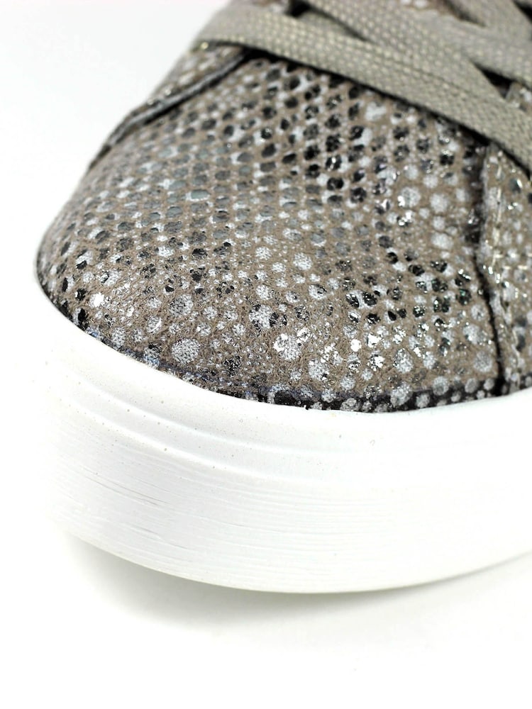 Lunar Silver Judd Faux Leather Trainers - Image 7 of 7