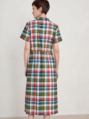 Seasalt Cornwall Black Fleet Checked Midi Dress - Image 2 of 5
