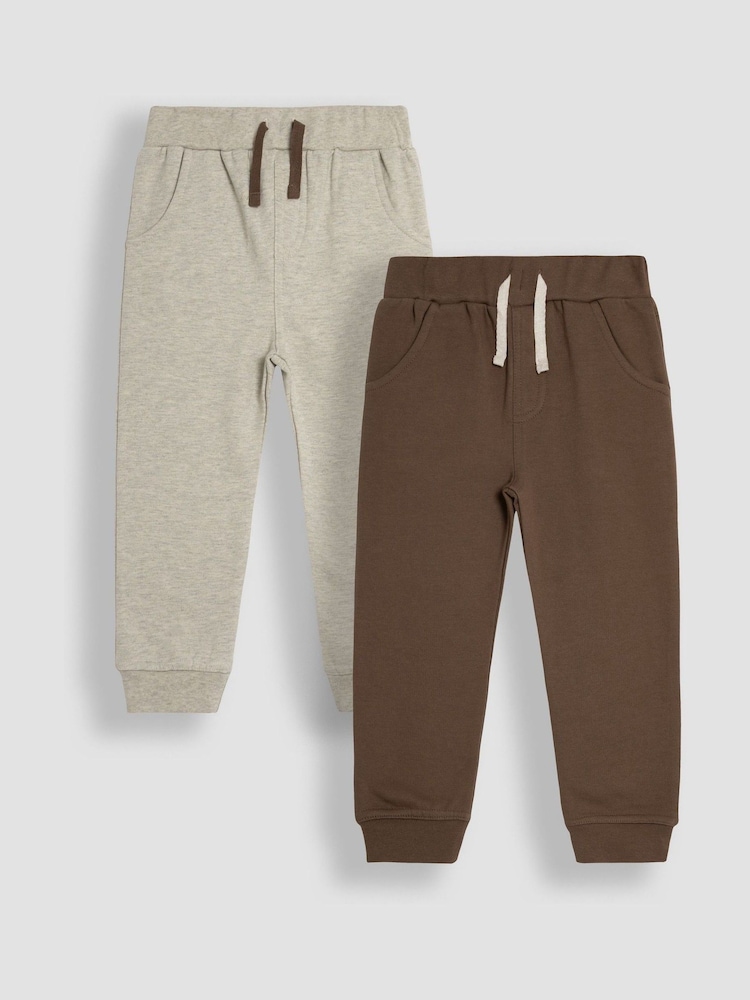 Rjava & naravna - Jojo Maman Bébé 100% Cotton lahke hlače za prosti čas 2 Pack - Slika 1 iz 8 Rjava & naravna - Jojo Maman Bébé 100% Cotton lahke hlače za prosti čas 2 Pack - Slika 1 iz 8