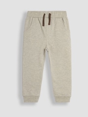 JoJo Maman Bébé Brown & Natural 100% Cotton Joggers 2 Pack - Image 7 of 8