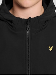 Lyle & Scott Black Soft Shell Hooded Jacket - Image 3 of 6