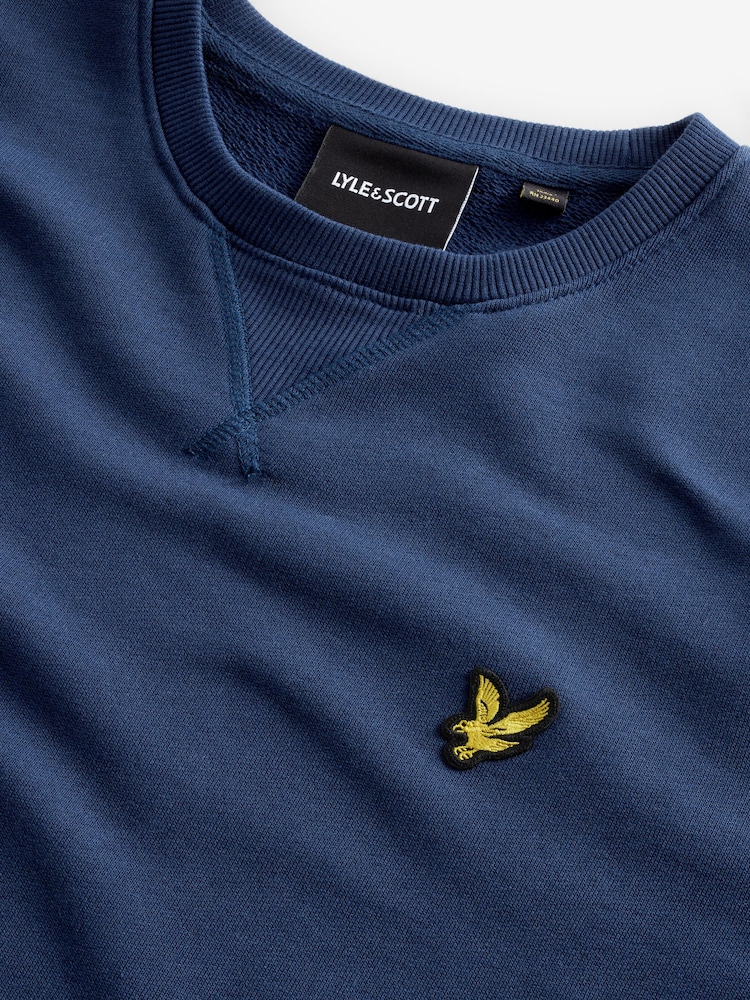 Lyle & Scott Navy Crew Neck Sweatshirt - Image 9 of 9
