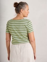 Grün - Seasalt Cornwall Sailor Gestreiftes T-Shirt - Bild 2 von 5