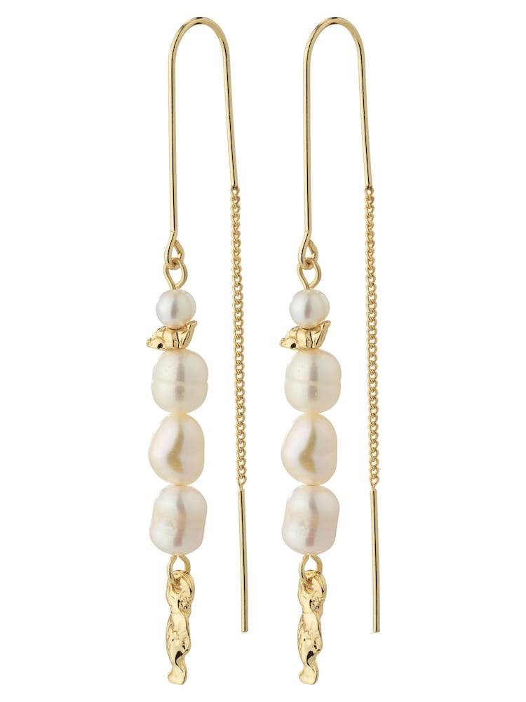 PILGRIM Gold Berthe Dangle Pearl Earrings - Image 1 of 4
