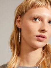 PILGRIM Gold Berthe Dangle Pearl Earrings - Image 4 of 4