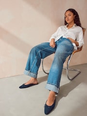 Navy Forever Comfort® Bow Mules - Image 1 of 6