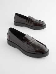 Burgundy Red Forever Comfort® Leather Chunky Loafers - Image 1 of 7