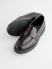 Burgundy Red Forever Comfort® Leather Chunky Loafers - Image 3 of 7