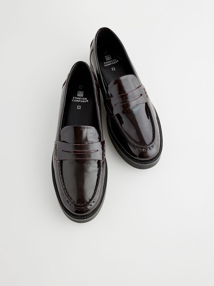 Burgundy Red Forever Comfort® Leather Chunky Loafers - Image 4 of 7
