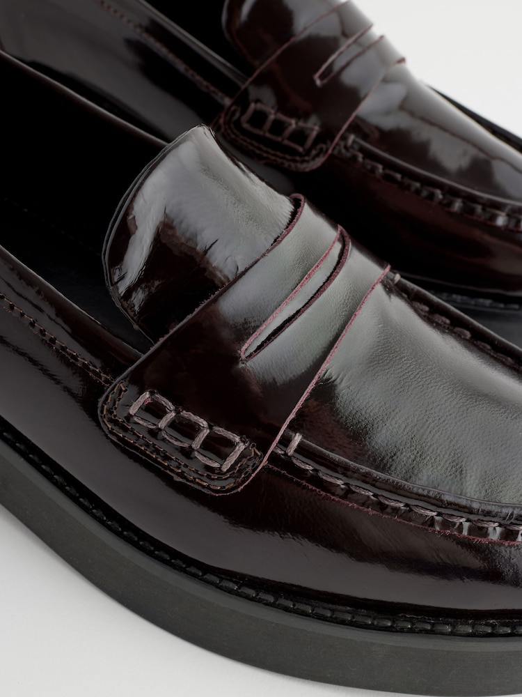 Burgundy Red Forever Comfort® Leather Chunky Loafers - Image 6 of 7