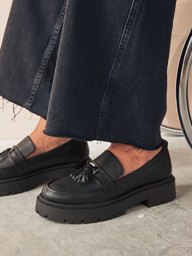 Black Forever Comfort® Chunky Tassel Loafers - Image 3 of 8