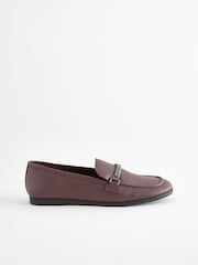 Burgundy Red Forever Comfort Round Toe Slim Chain Loafers - Image 7 of 11
