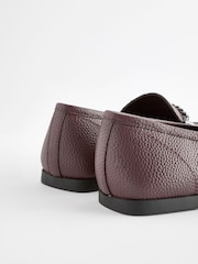 Burgundy Red Forever Comfort Round Toe Slim Chain Loafers - Image 8 of 11