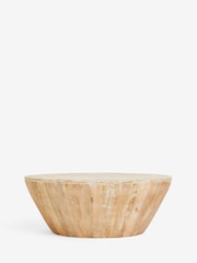 French Connection Mango Wood Drum Coffee Table - Image 3 of 6