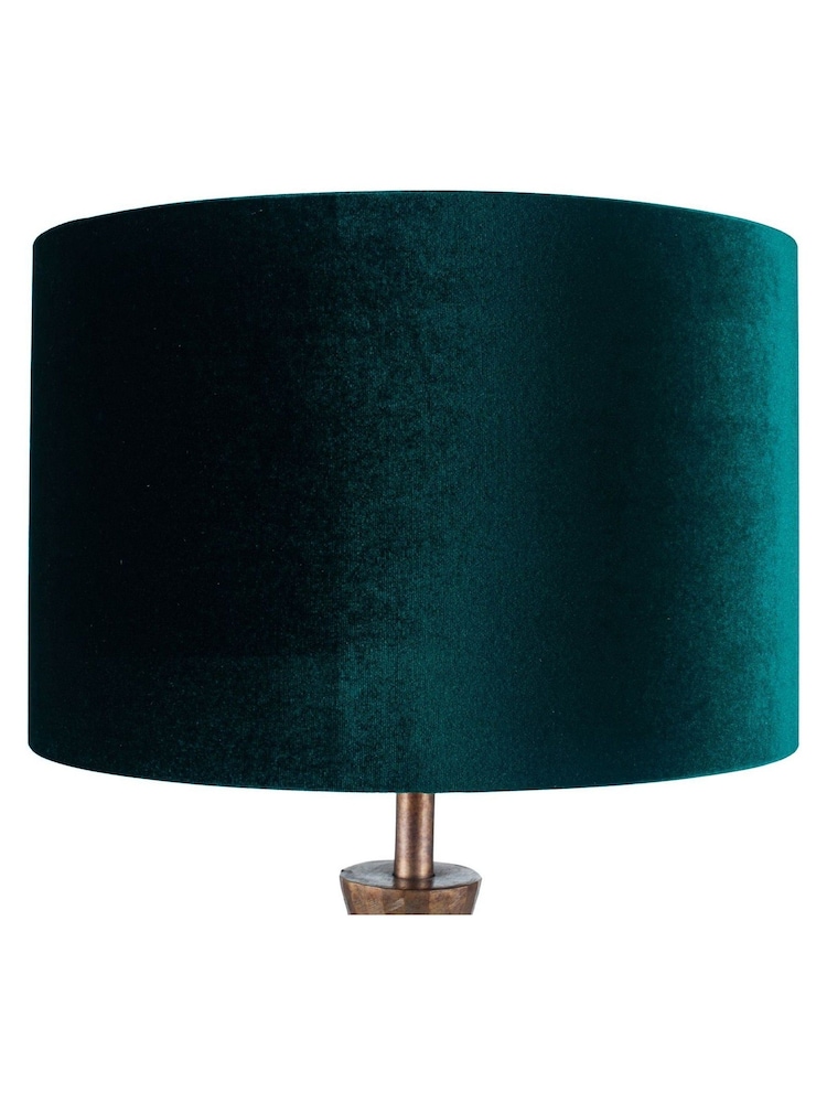 Pacific Green Bow 30cm Velvet Cylinder Shade - Image 1 of 2