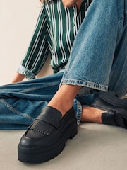 Black Forever Comfort Chunky Fringe Loafers - Image 1 of 10