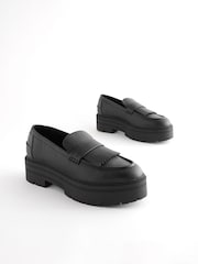 Black Forever Comfort Chunky Fringe Loafers - Image 6 of 10