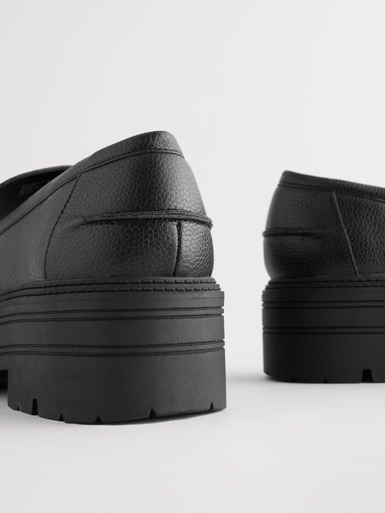 Black Forever Comfort Chunky Fringe Loafers - Image 8 of 10