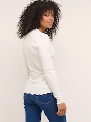 Kaffe Drew Long Sleeve Rib Knit T-Shirt - Image 2 of 5