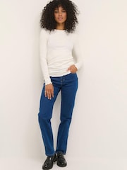 Kaffe Drew Long Sleeve Rib Knit T-Shirt - Image 3 of 5