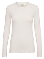 Kaffe Drew Long Sleeve Rib Knit T-Shirt - Image 4 of 5
