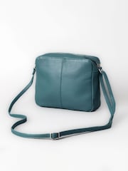 Lakeland Leather Blue Dark Alston Boxy Leather Cross-Body Bag - Image 3 of 6