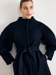 Phase Eight Blue Mollie Long Coat - Image 6 of 8
