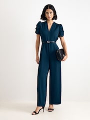 Phase Eight Blue Petite Natasha Jumpsuit - Image 1 of 6