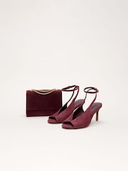 Phase Eight Red Suede Heeled Sandals - Image 5 of 7