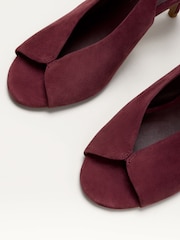 Phase Eight Red Suede Heeled Sandals - Image 6 of 7