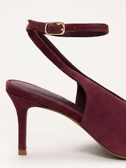 Phase Eight Red Suede Heeled Sandals - Image 7 of 7
