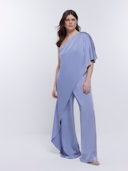 River Island Blue Bridesmaid Jumpsuit - Image 3 of 5