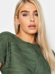 M&Co Green Textured Short Sleeve Top - Image 4 of 4