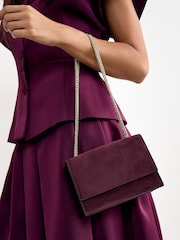 Phase Eight Red Suede Handle Clutch - Image 1 of 7