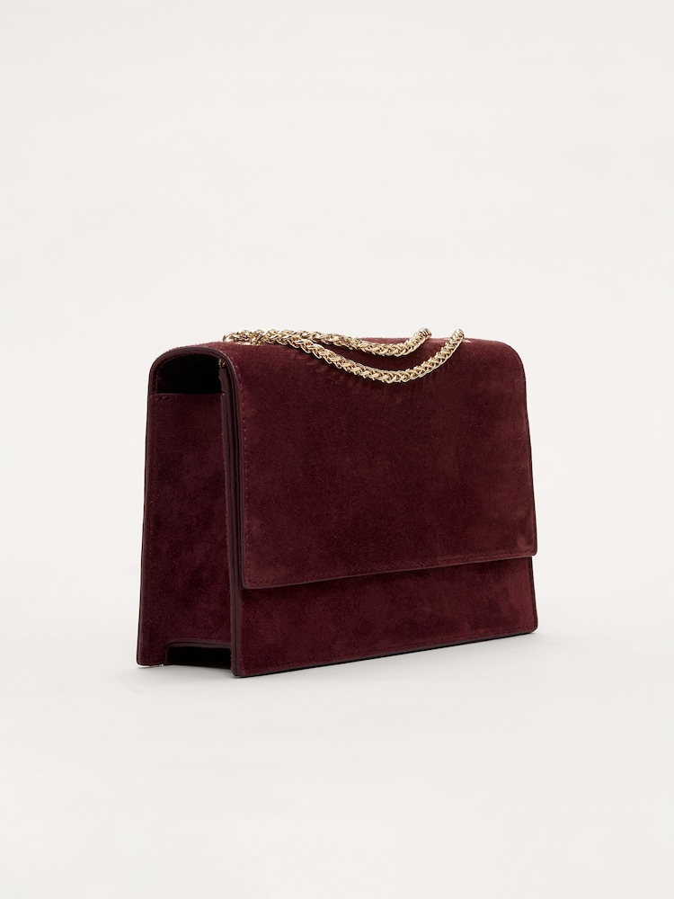 Phase Eight Red Suede Handle Clutch - Image 7 of 7 Phase Eight Red Suede Handle Clutch - Image 7 of 7