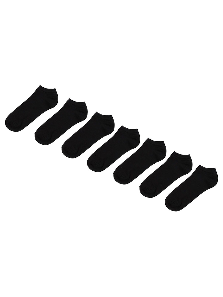 Jeff Banks Black Classic Trainer Liners Socks 7 Pack - Image 3 of 5
