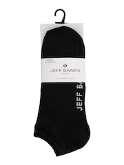 Jeff Banks Black Classic Trainer Liners Socks 7 Pack - Image 4 of 5