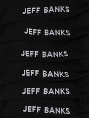 Jeff Banks Black Classic Trainer Liners Socks 7 Pack - Image 5 of 5