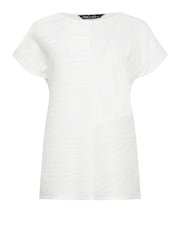 M&Co White Textured Short Sleeve Top - Image 5 of 5