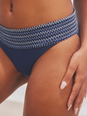 Point contrastant bleu marine - Bas de bikini - Image 4 of 5