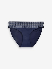 Point contrastant bleu marine - Bas de bikini - Image 5 of 5