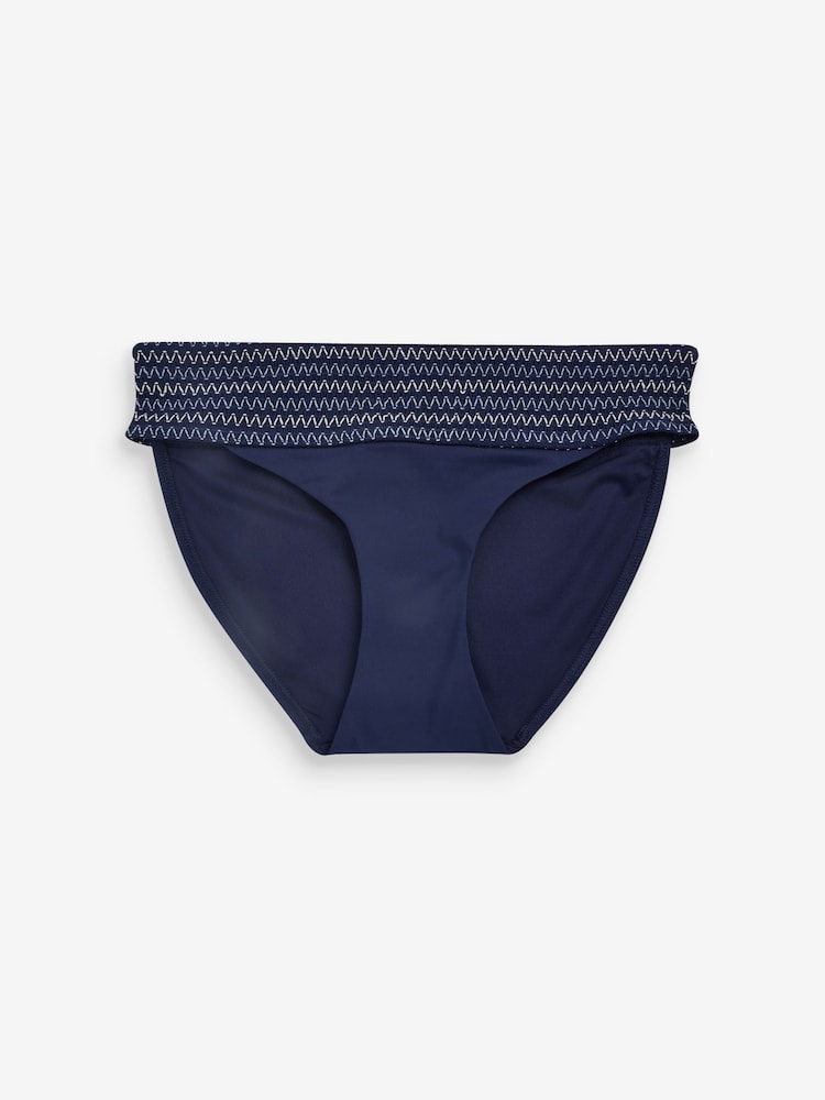 Point contrastant bleu marine - Bas de bikini - Image 5 of 5