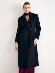 Phase Eight Black Petite Cailyn Maxi Coat - Image 1 of 8