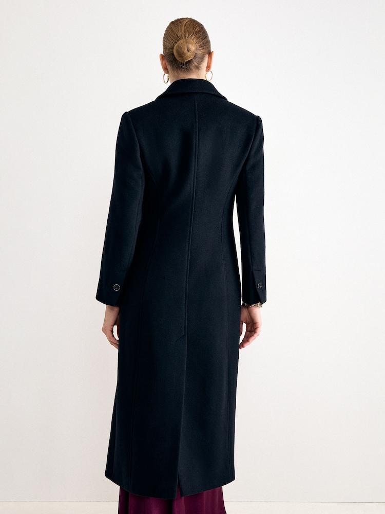 Phase Eight Black Petite Cailyn Maxi Coat - Image 2 of 8 Phase Eight Black Petite Cailyn Maxi Coat - Image 2 of 8