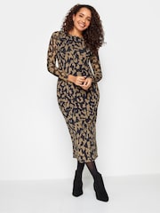 M&Co Black Long Sleeve Mesh Dress - Image 1 of 4