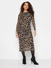 M&Co Black Long Sleeve Mesh Dress - Image 2 of 4