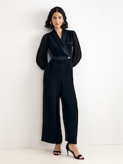 Phase Eight Black Veronica Tux Jumpsuit - Image 1 of 7
